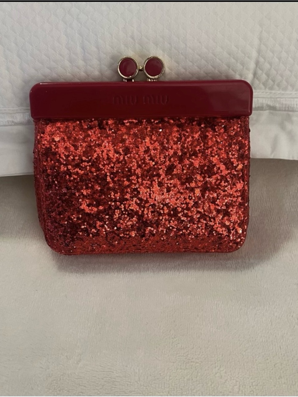 🩷 Miu Miu Mini Y2K Red Pouch - Pochette
Rouge Wallet Coin Purse🩷